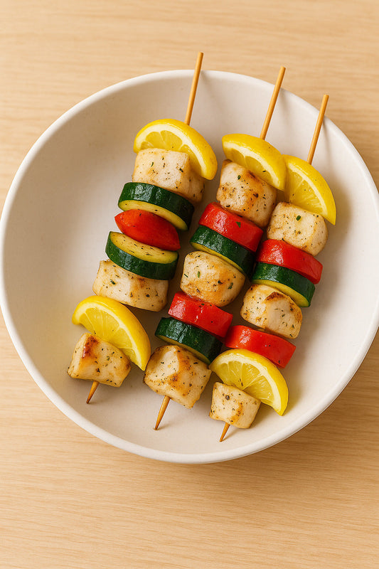 Gegrillte Fischspieße