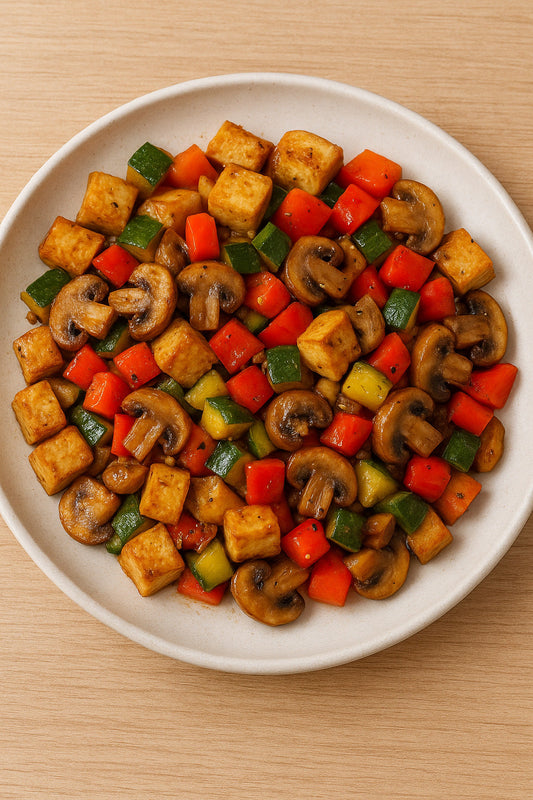 Asiatische Gemüsepfanne mit Tempeh