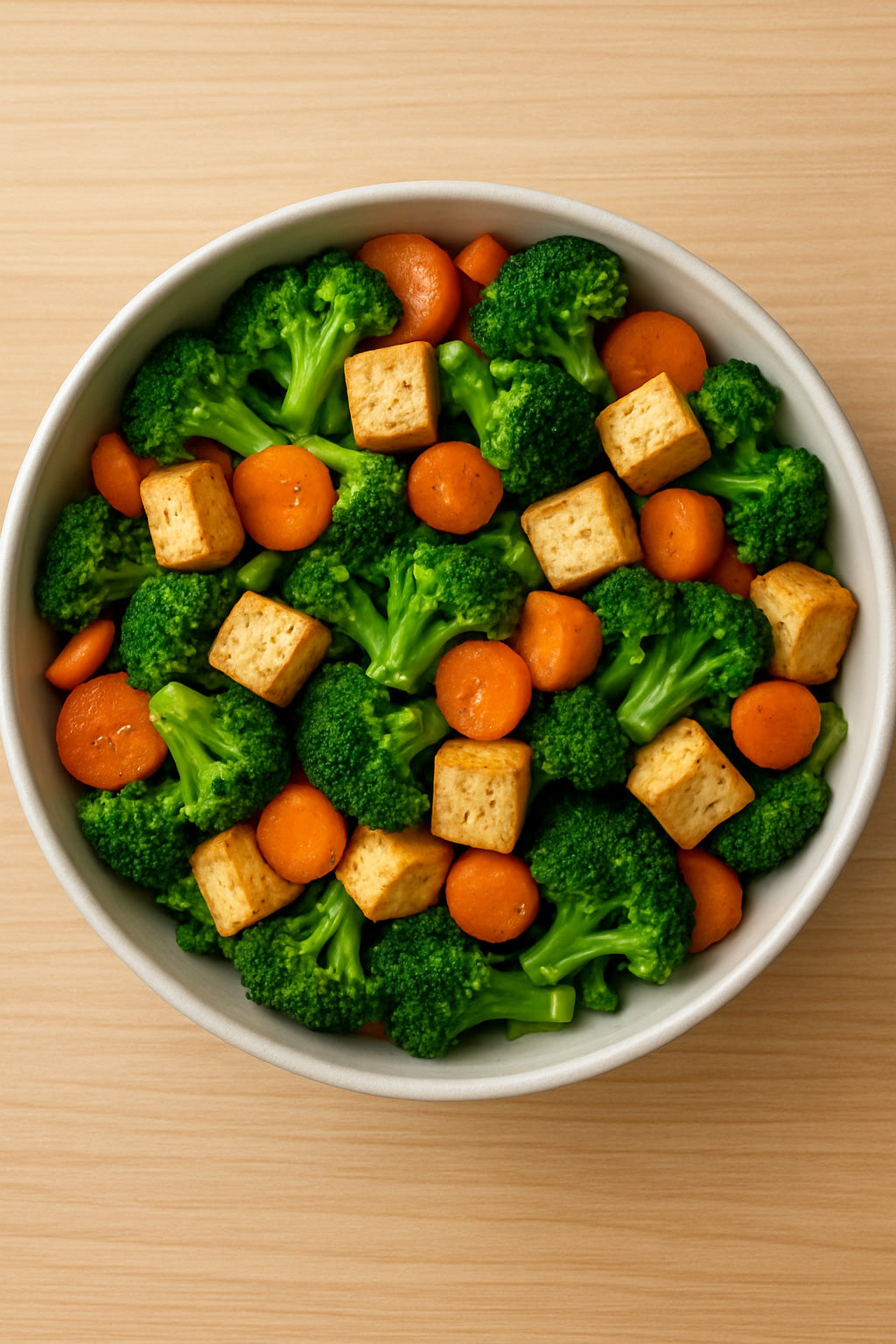 Brokkoli-Karotten-Pfanne mit Tofu