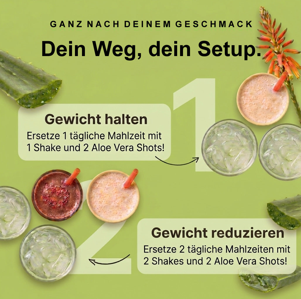 Abnehmen mit Aloe Vera Gel und Proteinshake