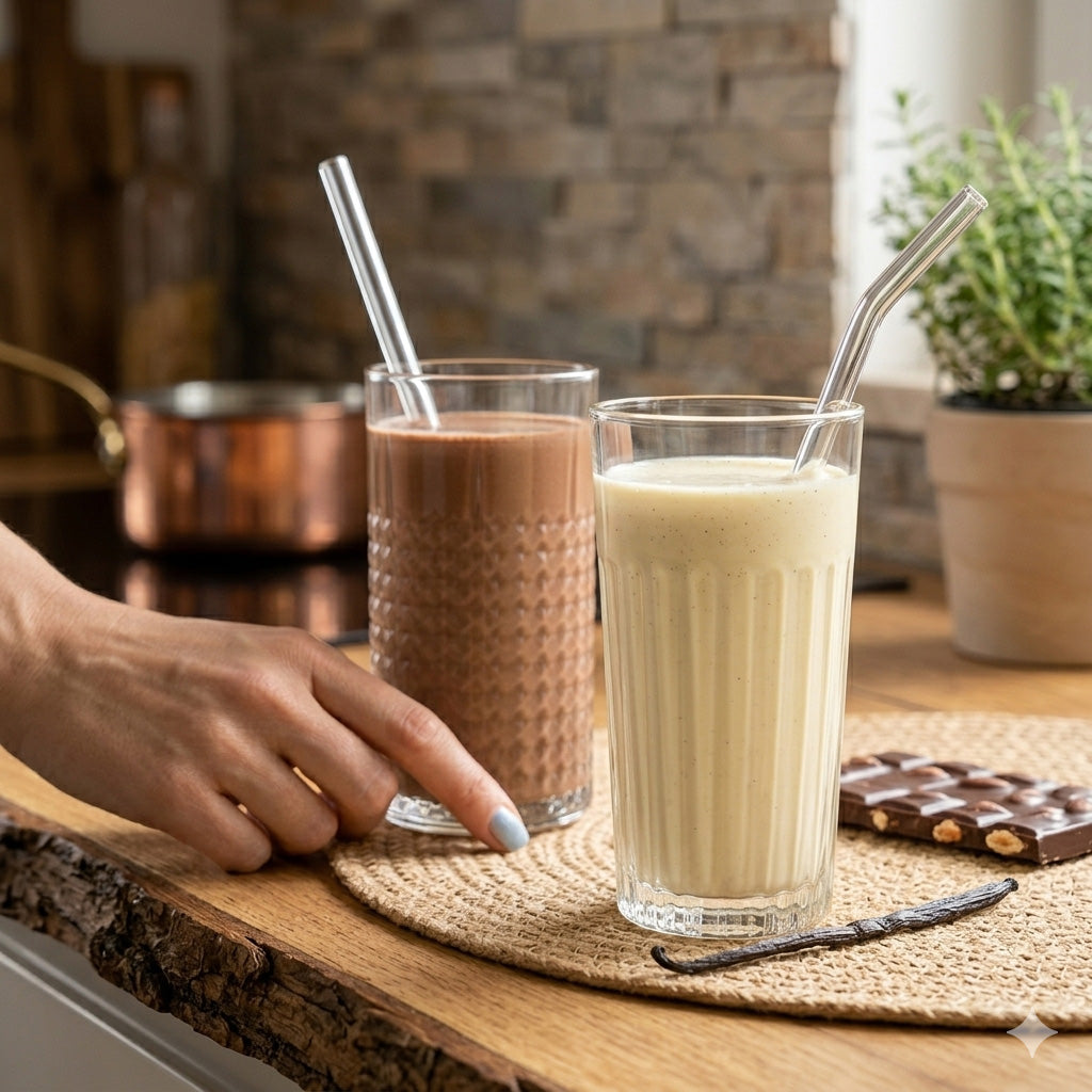 Protein Shakes Vanille und Schokolade