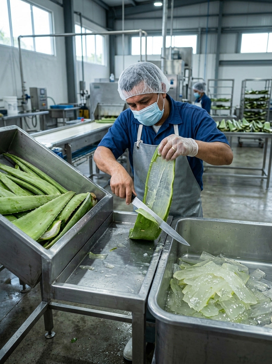 Aloe Vera Verarbeitung