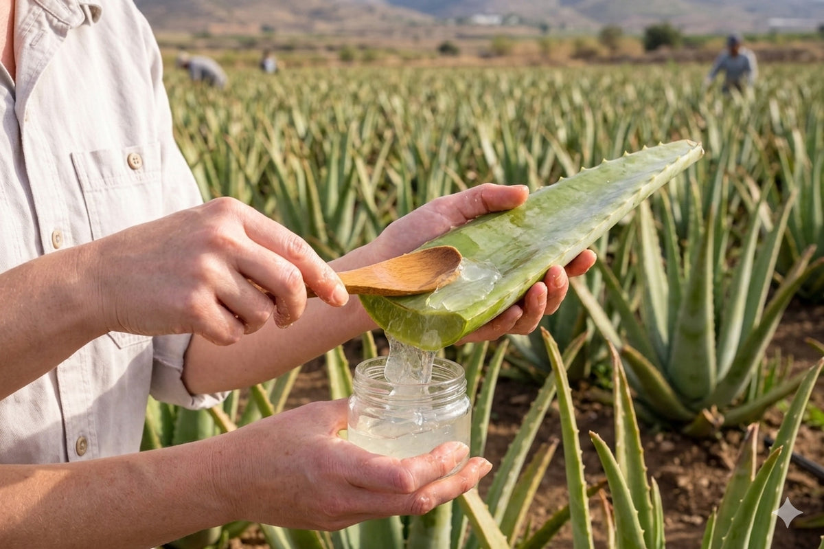 Aloe Vera Gel auf Planatage